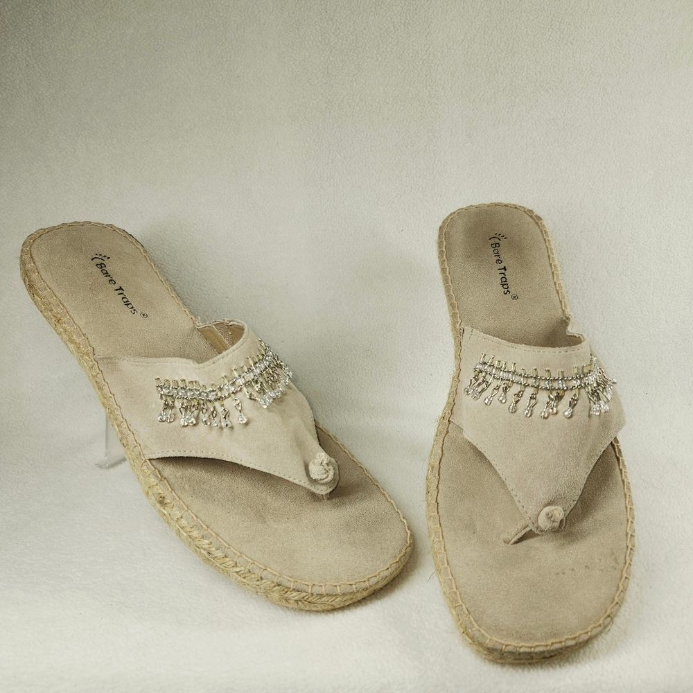Bear Traps Bead Decorative Sandals Women's Karma Size 10 Slip-On